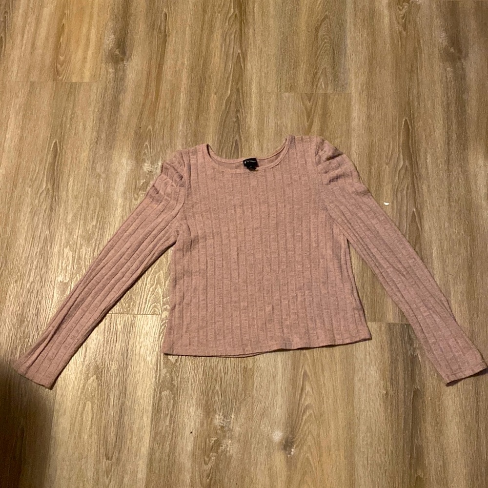 faded pink long sleeve shirt